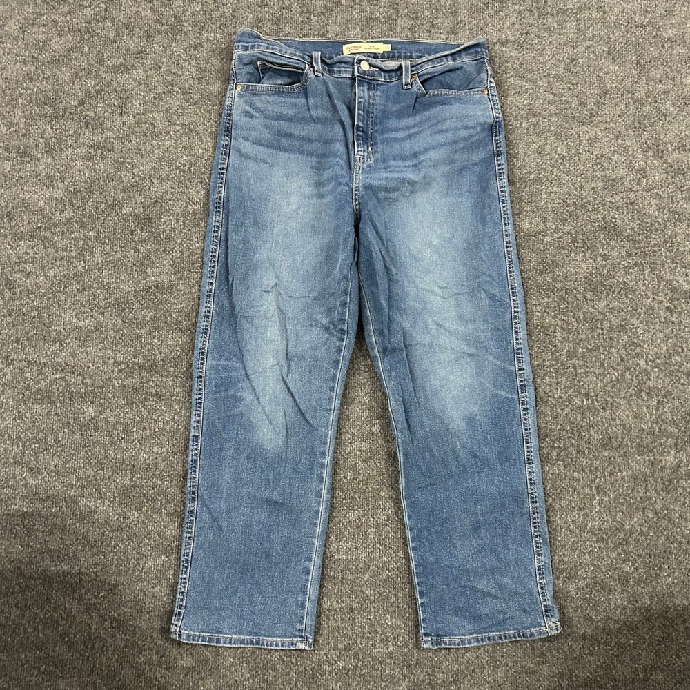 Levi Strauss Jeans Womens Size 14 Blue High Rise Straight Leg Denim Classic W32